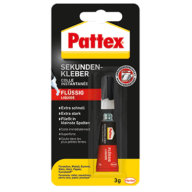Pattex Sekundenkleber Original flüssig Kunststoffe, Porzellan 3g