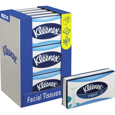 Kleenex® Kosmetiktuch KIMBERLY-CLARK PROFESSIONAL Kosmetikspender 7820 20 x 20 cm (B x L) 91 % Primärfaser 10 % Recyclingfaser weiß 12 x 72 St./Pack.