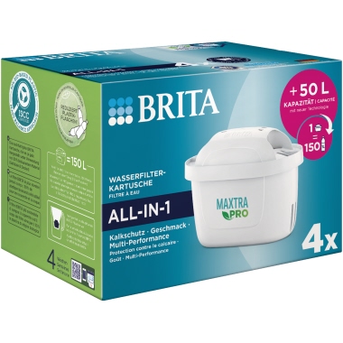 BRITA Wasserfilter MAXTRA PRO ALL-IN-1 Verwendung für Produkt: BRITA Wasserfilter-Kanne weiß 4 St./Pack.