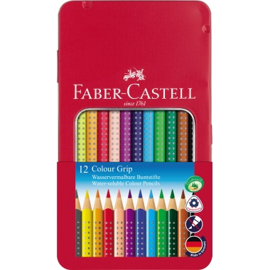 Faber-Castell Buntstift Colour GRIP 112413 f.sort. 12 St./Pack.