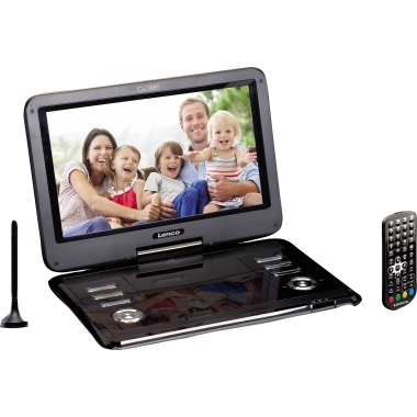 Lenco DVD-Player DVP-1273 Tragbares Gerät 31,1 x 21,6 cm (B x H) inkl. Netzadapter, 12 V-KFZ-Adapter, DVB-T-Antenne