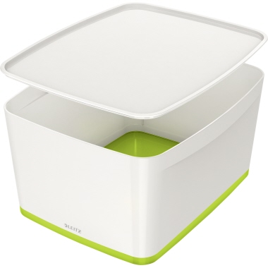 Leitz Aufbewahrungsbox MyBox® 31,8 x 19,8 x 38,5 cm (B x H x T) DIN A4 18l ABS Kunststoff weiß/grün