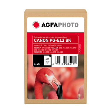 AgfaPhoto Tintenpatrone APCPG512B wie Canon PG512B sw