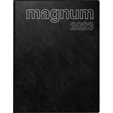 rido/idé Buchkalender magnum 18,3 x 24 cm (B x H) 1 Woche/2 Seiten Schaumfolie schwarz