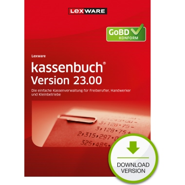 Lexware Software Kassenbuch Version 23.00 Abo-Lizenz 1 Jahr Windows® 8.1, 10, 11 Buchhaltung, Kreditbuchhaltung, Steuererklärung 1 Lizenz