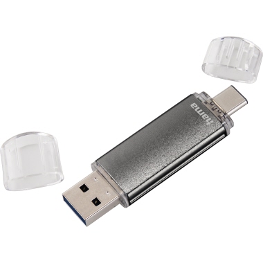 Hama USB-Stick Laeta Twin USB 2.0 32Gbyte grau