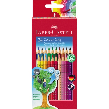 Faber-Castell Farbstift Colour GRIP farbig sortiert 24 St./Pack.