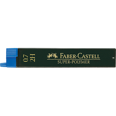 Faber-Castell Feinmine SUPER POLYMER 0,7mm 2H schwarz 12 St./Pack.