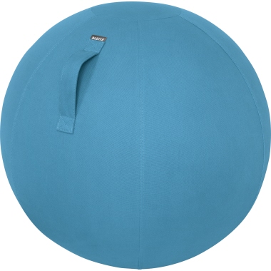 Leitz Sitzball Ergo Cosy 65cm inkl. Innenball, Stoffüberzug, Handluftpumpe, 2 Verschlussstopfen PVC, phtalatfrei 92 % Polyester, 8 % Elasthan blau