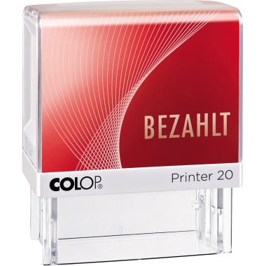 COLOP® Textstempel Printer 20 38 x 14 mm (B x H) BEZAHLT rot