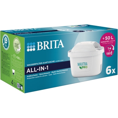 BRITA Wasserfilter MAXTRA PRO ALL-IN-1 Verwendung für Produkt: BRITA Wasserfilter-Kanne weiß 6 St./Pack.