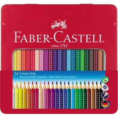 Faber-Castell Farbstift Colour GRIP farbig sortiert 24 St./Pack.