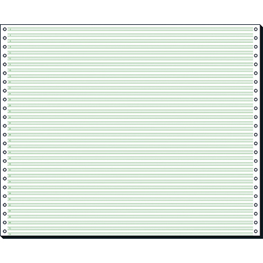 Soennecken Computerpapier DIN A3 quer grüne Leselinien 60g/m² elementar chlorfrei gebleicht, holzfrei weiß 2.000 Bl./Pack.