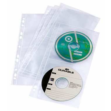 DURABLE CD/DVD Hülle COVER LIGHT S 14,4 x 28,5 cm (B x H) Polypropylen transparent 5 St./Pack.