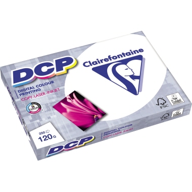 Clairefontaine Farblaserpapier DCP DIN A3 120g/m² elementar chlorfrei gebleicht hochweiß 250 Bl./Pack.