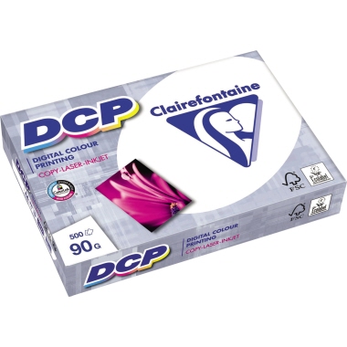 Clairefontaine Farblaserpapier DCP DIN A4 90g/m² elementar chlorfrei gebleicht hochweiß 500 Bl./Pack.