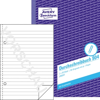 Avery Zweckform Durchschreibebuch DIN A5 1 Durchschlag 2 x 50 Bl.