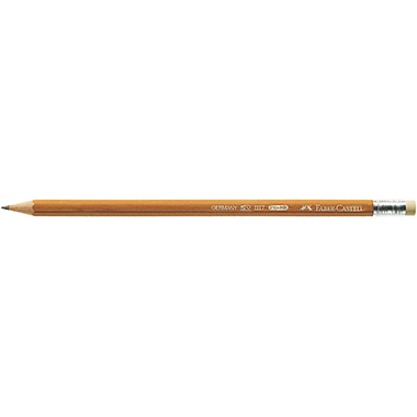 Faber-Castell Bleistift 111714 HB wasserlasiert Gummitip