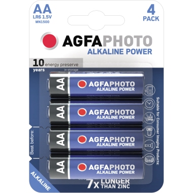 AgfaPhoto Batterie LR06 Mignon 110-802589 AA 1.5V 4 St./Pack.