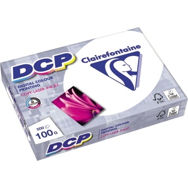 Clairefontaine Farblaserpapier DCP DIN A4 100g/m² elementar chlorfrei gebleicht hochweiß 500 Bl./Pack.