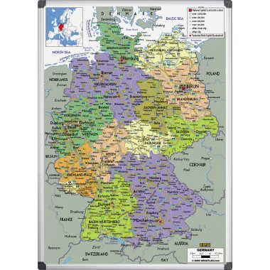 Bi-office Landkartentafel 120 x 90 cm (B xH) Deutschland