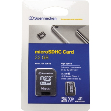 Soennecken Speicherkarte microSDHC Class 10 32Gbyte