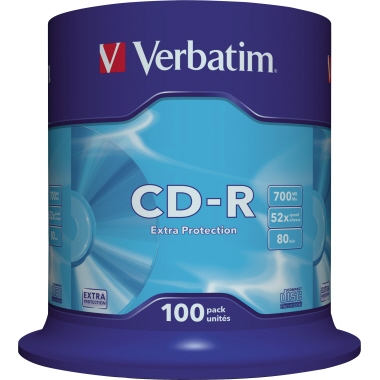 Verbatim CD-R 80min 700Mbyte 52x 100 St./Pack.