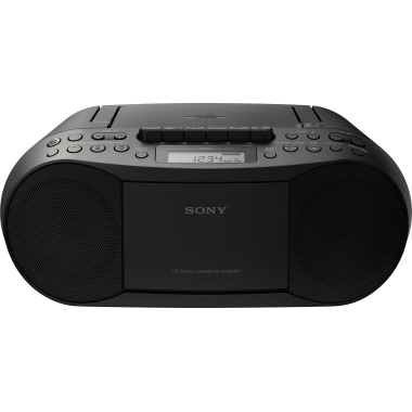 Sony CD-Player 22,8 x 35,1 x 15,8 cm (B x H x T) mit UKW-Radio mit MP3 Wiedergabe 2 x 1,7W Netzbetrieb, Batterie 1,9kg schwarz