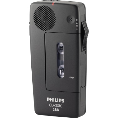 Philips Diktiergerät Pocket Memo® 388 Classic 6,3 x 12,8 x 2,5 cm (B x H x T) Mini-Kassette LFH0005 inkl. Handschlaufe schwarz