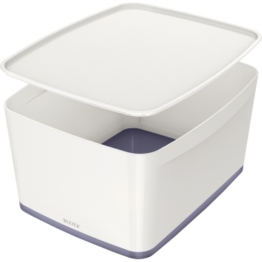 Leitz Aufbewahrungsbox MyBox® 31,8 x 19,8 x 38,5 cm (B x H x T) DIN A4 18l ABS Kunststoff weiß/grau