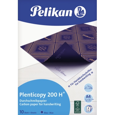 Pelikan Handdurchschreibepapier plenticopy 200 H DIN A4 blau 10 Bl./Pack.