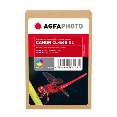 AgfaPhoto Tintenpatrone APCCL546CXL wie Canon CL546XL c/m/y