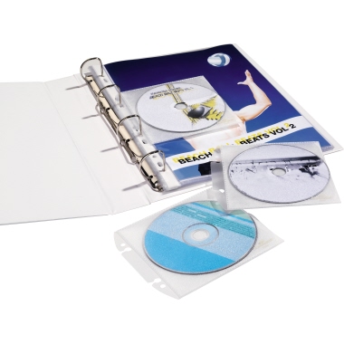 DURABLE CD/DVD Hülle COVER EASY 14 x 13 cm (B x H) Polypropylen transparent 10 St./Pack.