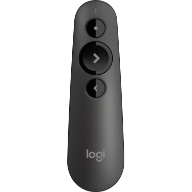 Logitech Wireless Presenter R500s 17,5 x 6,6 x 25 mm (B x H x T) Windows®, Mac, iOS, Android™ universell 20m inkl. USB-Dongle grafit