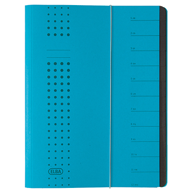 ELBA Ordnungsmappe chic 400001035 DIN A4 12Fächer Karton blau