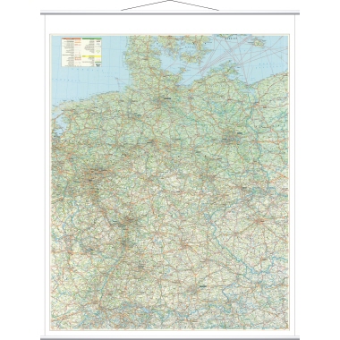 FRANKEN Straßenkartentafel 97 x 137 cm (B x H) Deutschland 1:800.000