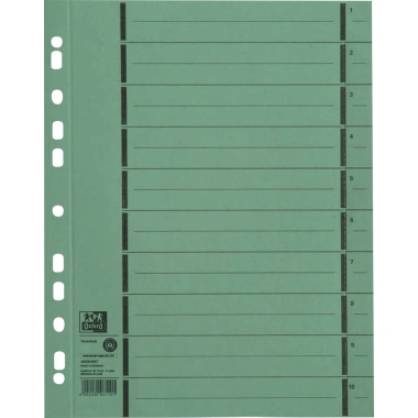 Oxford Trennblatt 400004667 DIN A4 250g Karton grün 100 St./Pack.