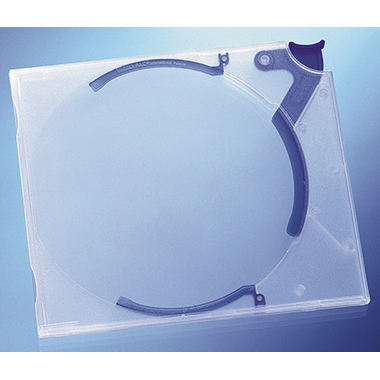 DURABLE CD/DVD Hülle QUICKFLIP® STANDARD 10 14,2 x 2,9 x 12,6 cm (B x H x T) Polypropylen transparent/blau 10 St./Pack.
