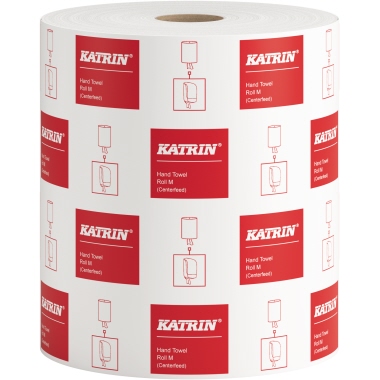 Katrin Handtuchrolle M 20,5 cm x 300 m (B x L) Papier weiß 6 Rl./Pack.