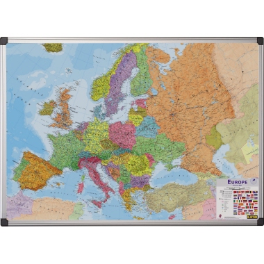 Bi-office Landkartentafel 120 x 90 cm (B x H) Europa