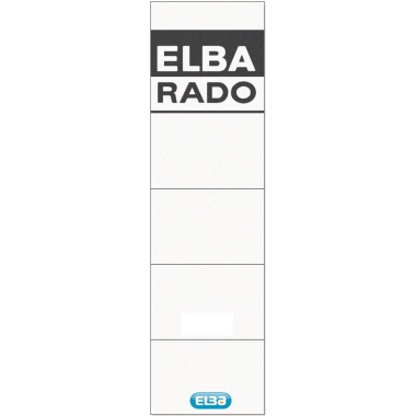 ELBA Einsteckrückenschild 100420960 kurz/breit weiß 10 St./Pack.
