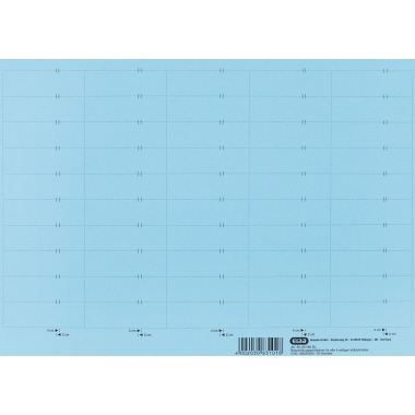 ELBA Beschriftungsschild 58 x 18 mm (B x H) 160g/m² Karton blau 500 St./Pack.