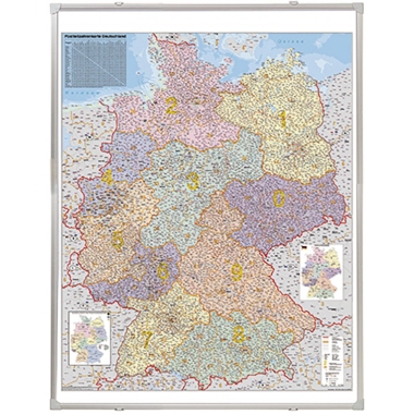 FRANKEN Postleitzahlentafel 98 x 138 cm (B x H) Deutschland 1:760.000