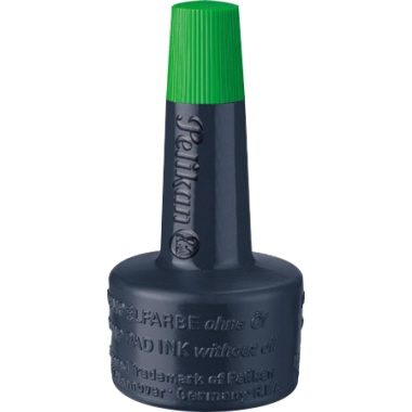 Pelikan Stempelfarbe 4K Gummistempel, Polymerstempel grün Kunststoffflasche 28ml