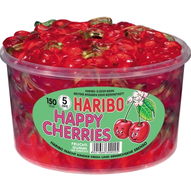 HARIBO Fruchtgummi Happy Cherries 150 x 8 g/Pack.