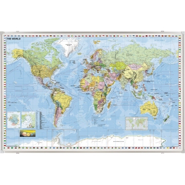 FRANKEN Landkartentafel 138 x 88 cm (B x H) Welt
