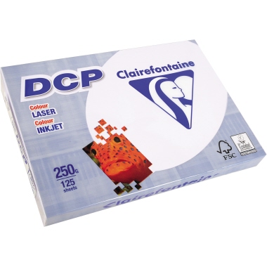 Clairefontaine Farblaserpapier DCP DIN A4 250g/m² elementar chlorfrei gebleicht hochweiß 125 Bl./Pack.
