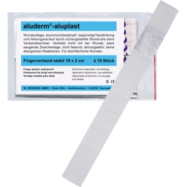aluderm® Universalpflaster aluplast ca. 2 x 18 cm (B x L) wasserdicht elastisch weiß 10 St./Pack.