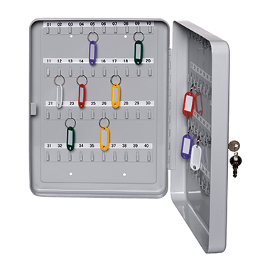 ALCO Schlüsselschrank 28 x 37 x 5,5 cm (B x H x T) inkl. 2 Schlüssel Stahlblech, lackiert lichtgrau