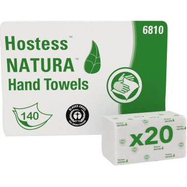 HOSTESS Papierhandtuch NATURA™ 25 x 33 cm (B x L) Papier, 100 % recycelt weiß 20 x 140 Bl./Pack.